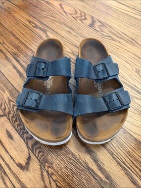 Birkenstock Two-Strap Sandals in Dark Blue